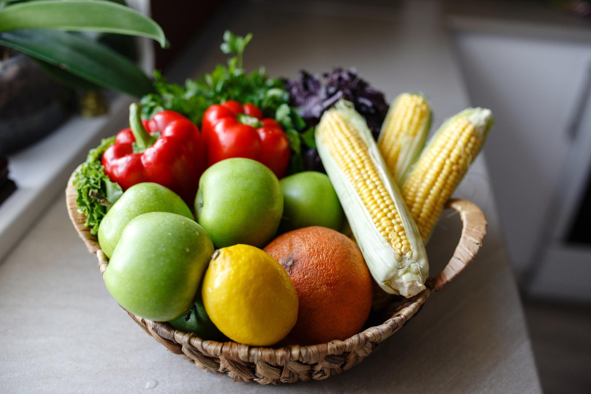 Pimientos, maíz, manzanas y más